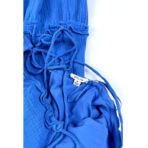 BTFL-life Blue Tiered Maxi Dress - Picture 7 of 11